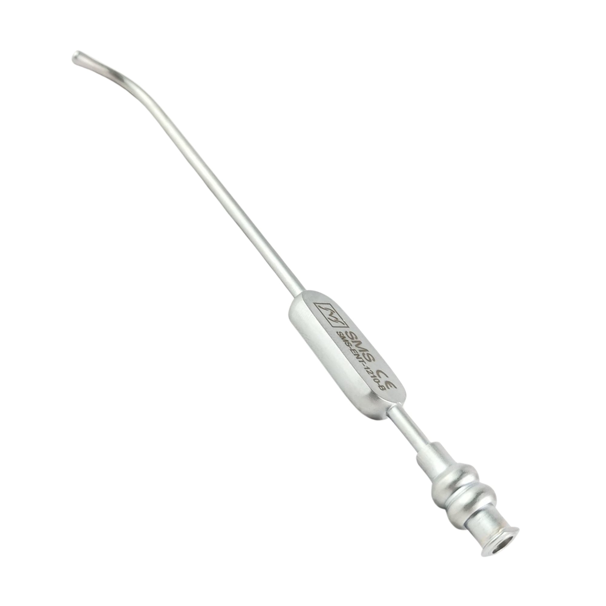 Medical J Sucker Eicken Suction Tube Luer Lock Short Curved 12.5cm , 3mm