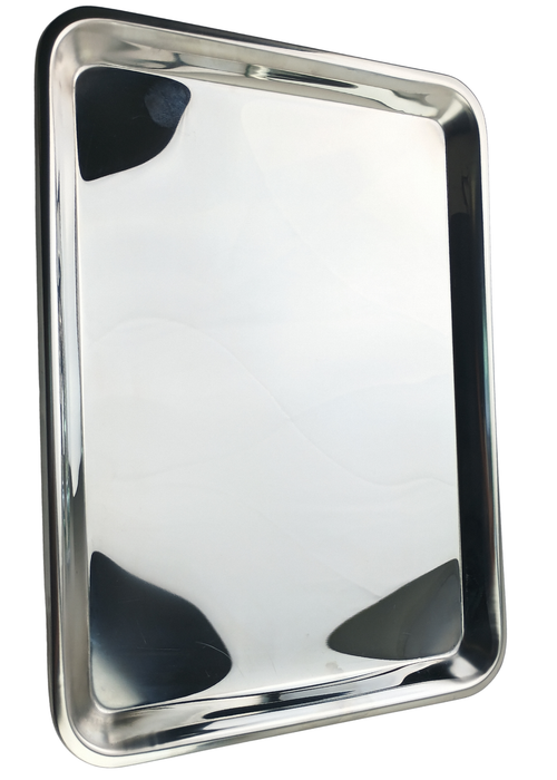 Medical Stainless Steel Shallow Instrument Tray 15 x 10 inch