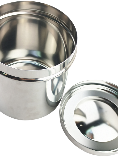 Stainless Steel Medical Dressing Jar With Cover