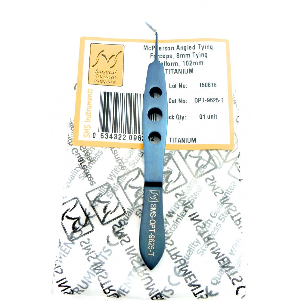 Mcpherron Angled Tying Forceps 8 mm Tying Plateform 102 mm Titanium