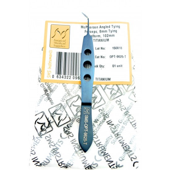 Mcpherron Angled Tying Forceps 8 mm Tying Plateform 102 mm Titanium